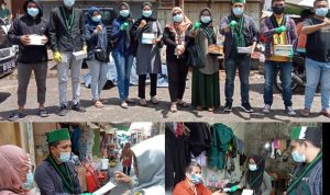 HMI BMR Bagikan Masker Gratis di Milad HMI Ke-74