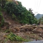 Ruas Jalan Kotabunan dan Bukaka Tertutup Longsor