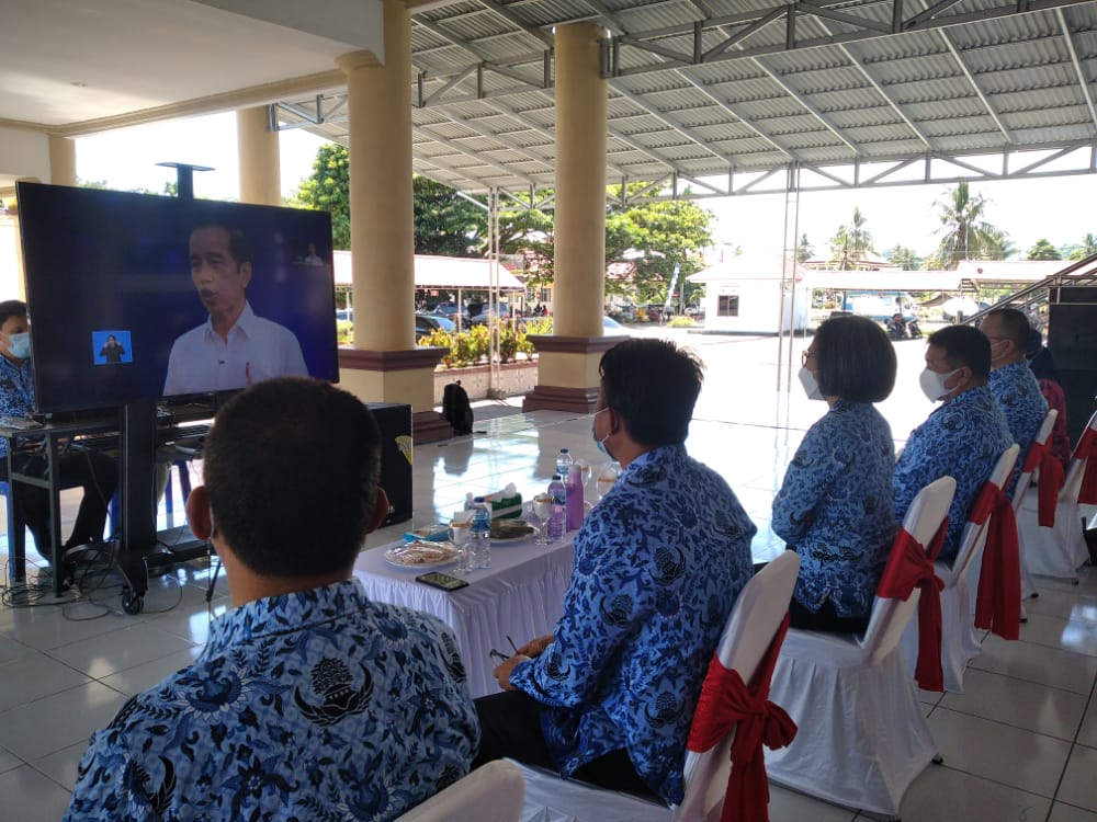 Lewat Virtual, Pemkab Bolmong Ikuti Upacara HKN dan Peluncuran PLD