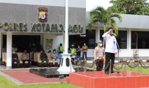 Wakili Wali Kota Pimpin Apel Gelar Pasukan Operasi Ketupat, Sekda Kotamobagu Bacakan Amanat Kapolri