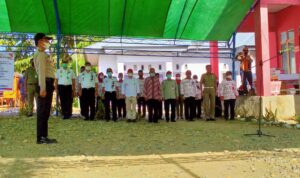 Jalankan Amanat Presiden, Iskandar Kamaru, Pimpin Apel Kesiapan Pos Penjangan Perbatasan Provinsi