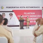 Nayodo Lantik Pengurus Forum Anak Daerah Kotamobagu