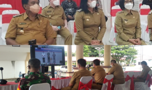 Bupati dan Jajaran Pejabat Bolmong, Mengikuti Vidcon Bersama Presiden 