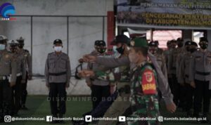 Diwakili Asisten I, Bupati Bolsel Hadiri Apel Gelar Pasukan Pengamanan Idul Fitri