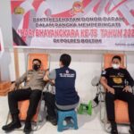 HUT Bayangkara ke-75, Polres Boltim Gelar Bakti Kesehatan Donor Darah