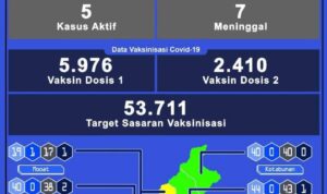 Update situasi Covid-19 di Kabupaten Bolaang Mongondow Timur (Boltim) 27 Juni 2021, terkonfirmasi positif 200 orang, sembuh 188
