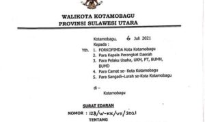 Tekan Covid-19, Pemkot Kotamobagu Berlakukan PPKM Mikro