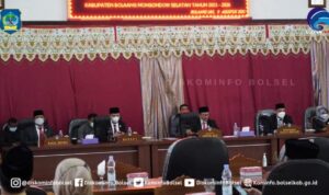 DPRD Bolsel Gelar Paripurna Dalam Rangka Pembicaraan Tingkat II Pengambilan Keputusan Ranperda RPJMD Tahun 2021-2026