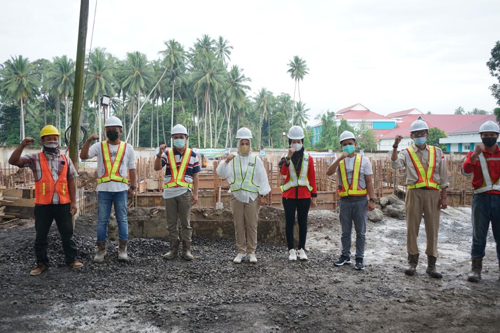 Tatong Bara Lihat Langsung Progres Pembangunan Gedung Isolasi RSUD Kotamobagu