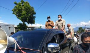 Bupati Boltim Turun ke Jalan Mengedukasi Masyarakat Terkait Prokes Covid-19