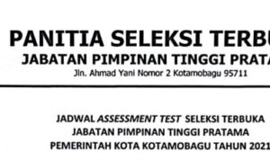 Dinyatakan Lulus Seleksi, Para Calon Pejabat Eselon II Kotamobagu Akan Jalani Uji Kompetensi