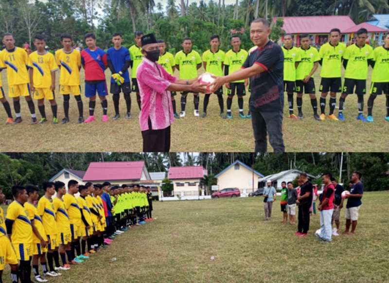KONI Bolmut Serahkan Bantun Bola Kaki Kepada Tim Sepaka Bola Kuala Utara