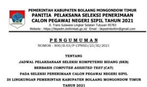 Segera Digelar, Cek Sini Jadwal dan Lokasi Pelaksanaan SKB CPNS Boltim 2021