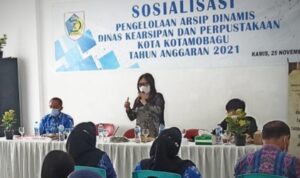 Diskarpus Kotamobagu Gelar Sosialisasi Pengelolaan Arsip