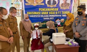 vaksinasi anak usia 6-11 tahun di Kabupaten Bolaang Mongondow Timur (Boltim).