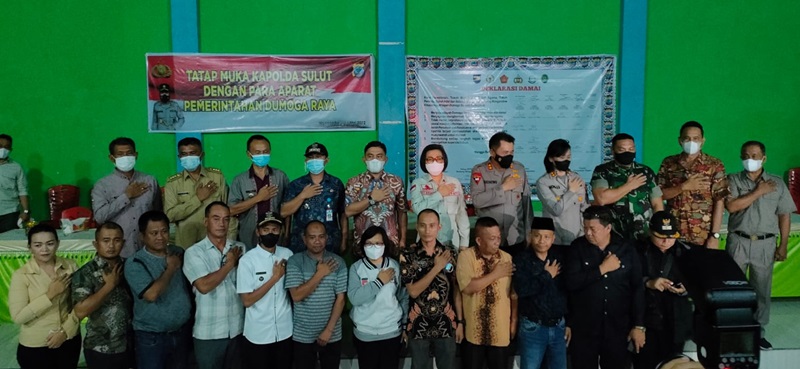 Bupati Bolmong Bersama Kapolda Turun Langsung Meredam Konflik Antara Desa Kosio Barat dan Doloduo.