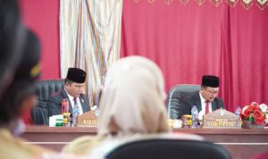 Wabup Hadiri Paripurna Ranperda Pertanggungjawaban APBD Bolsel Tahun 2021.