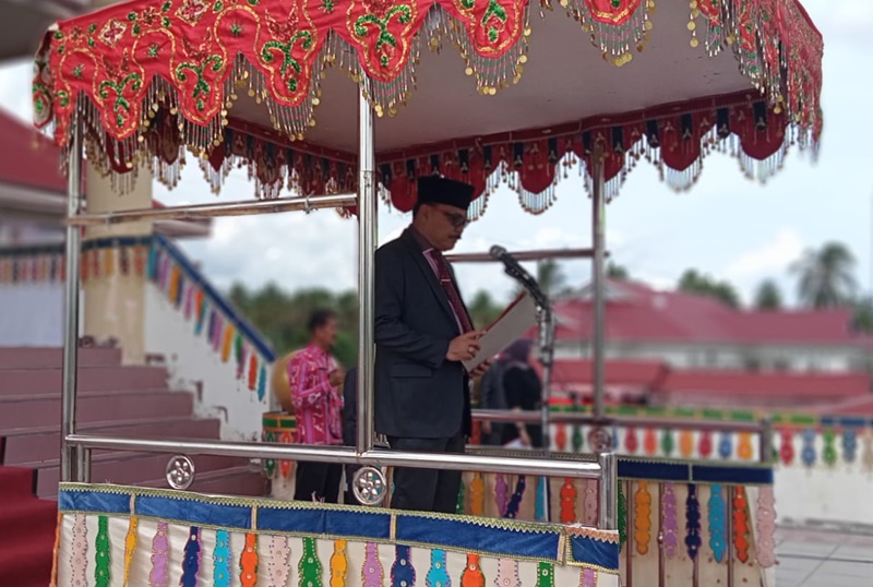 Limi Mokodompit Bacakan Amanat Menteri Sosial pada Upacara Peringatan Hari Pahlawan Tahun 2022 di Bolmong