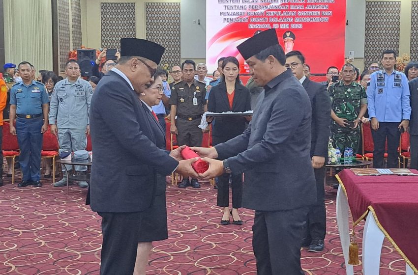 Wagub Sulut Serahkan SK Perpanjangan Jabatan Pj Bupati Bolmong Kepada Limi Mokodompit