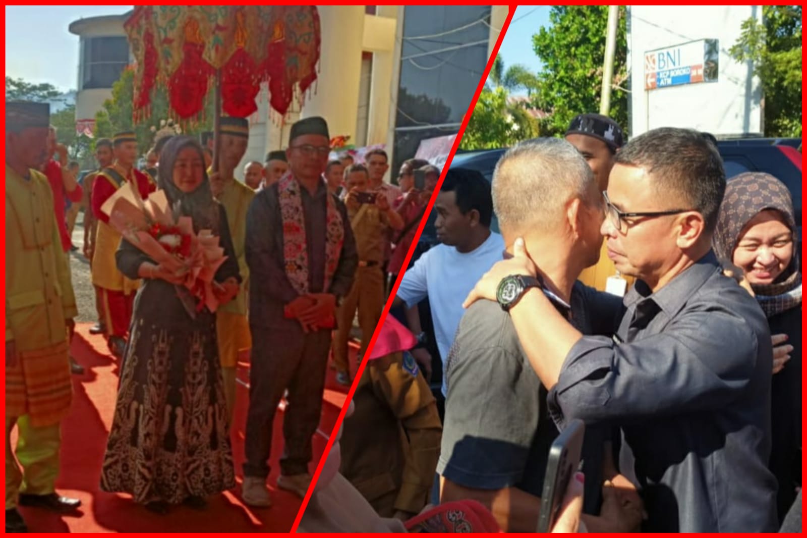 Penjabat Bupati Bolmut Sirajudin Lasena, Disambut dengan Adat