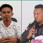 Ketua KPUD Bolmut Zamaludin Djuka dan Ketua Bawaslu Bolmut Abdul Muin Wengkeng