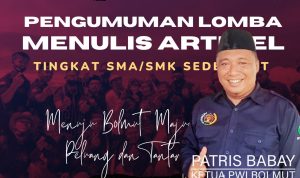 PWI Bolmut Gelar Lomba Menulis Artikel, Ini Daftar Pemenangnya