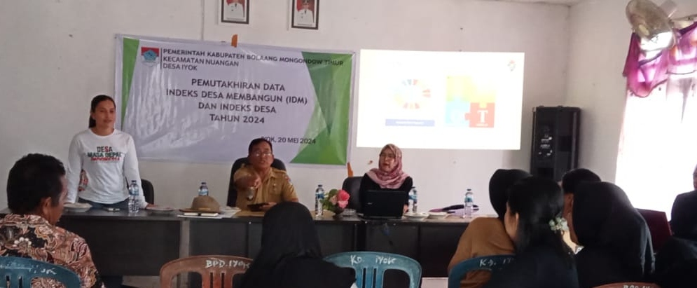 Pemdes Iyok dan DPMD Boltim Rapat Pemutahiran IDM Berbasis SDGs Desa