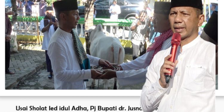 Pj Bupati Bolmong Sholat Idul Adha di Lapangan Da'agon Lolak