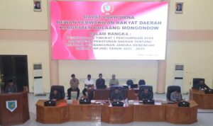 DPRD Bolmong Laksanakan Paripurna Tingkat I Ranperda RPJMD 2025-2029.