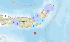 Bolsel Diguncang Gempa 6.2 Magnitudo. (FOTO: BMKG) Bolsel Diguncang Gempa 6.2 Magnitudo. (FOTO: BMKG)