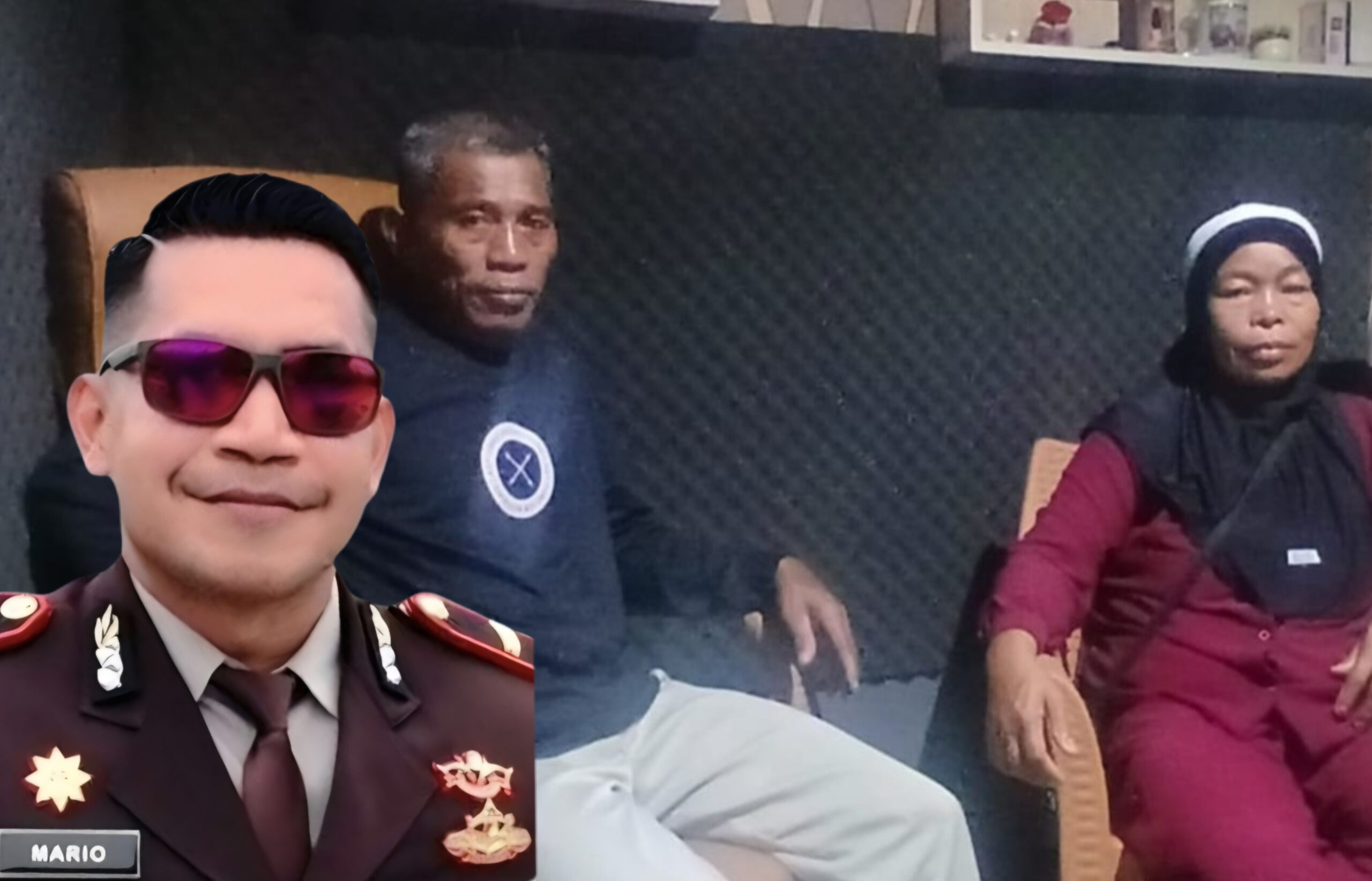 Foto: Kasat Reskrim IPTU Mario Sopacoly, S.H., M.H dan orang tua korban.